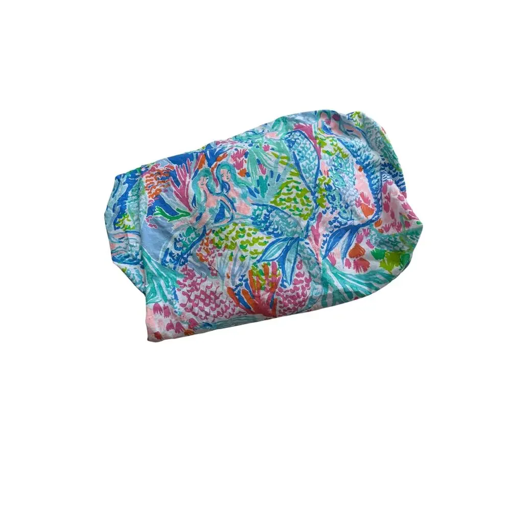 Lilly Pulitzer X Pottery Barn Kids Mermaid Cove Pattern Crib Sheet